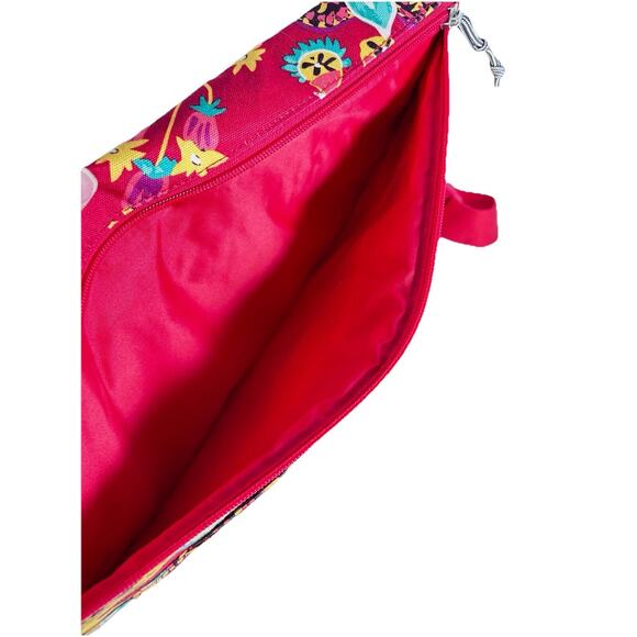 Vera Bradley RUMBA Messenger Laptop Weekender Bag Tropical Floral Pink EUC - Picture 14 of 14